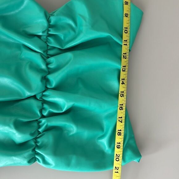 NWOT 7 for all mankind Ruched Faux-Leather Cami Size M - Picture 9 of 9